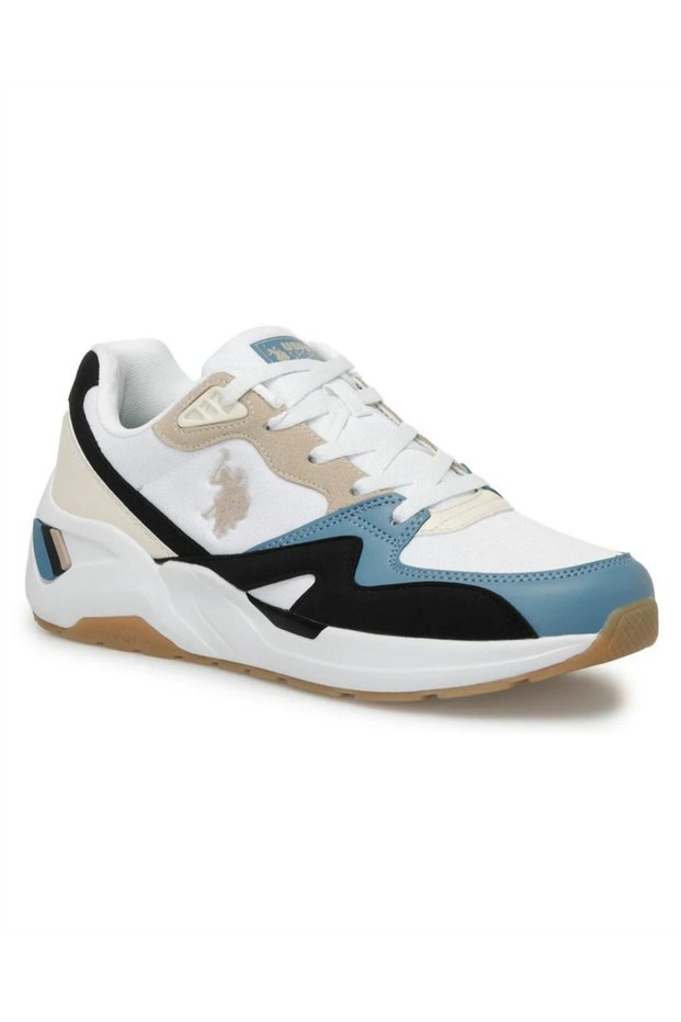 Husky 4Fx Men's Beige-Blue-Black Sneaker Shoes