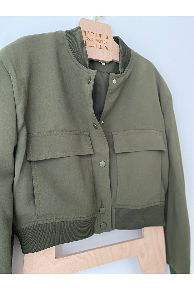 Crop Bomber Ceket - 2