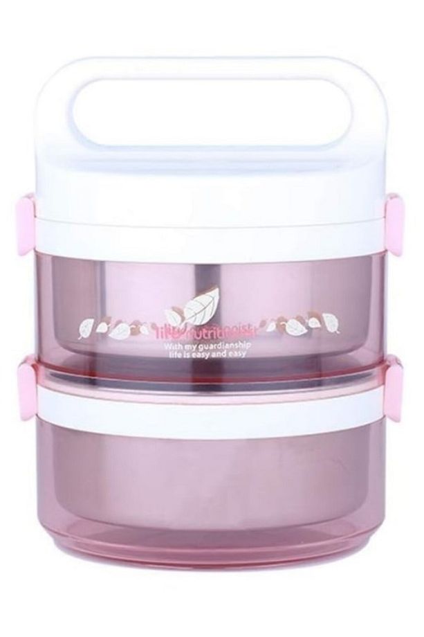 Qıgar, 1.5 Litre, Isıtılabilir, 2 Katlı, Çelik, Yemek Termosu, Sefer Tası, Lunch Box, Food 1102p - 1