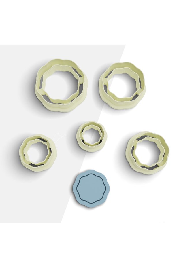 Nostalgic Frame Shaped Polymer Clay Mold, Earring Mold, Vintage Clay Cutter, 5 Sizes, No:957