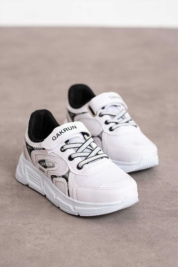 Unisex Çocuk Lastikli Ve Cırtlı Rahat hafif Sneaker Spor Ayakkabı GAK-2025 - 1