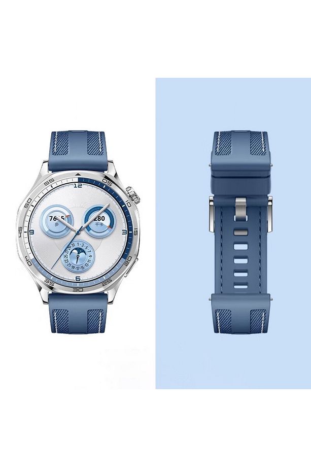 Huawei Watch GT2E/GT2/GT2 Pro/GT3/GT3 Pro/GT4/GT5 46mm Lacivert Kumaş Ayarlanabilir Lansman Kordon - 7
