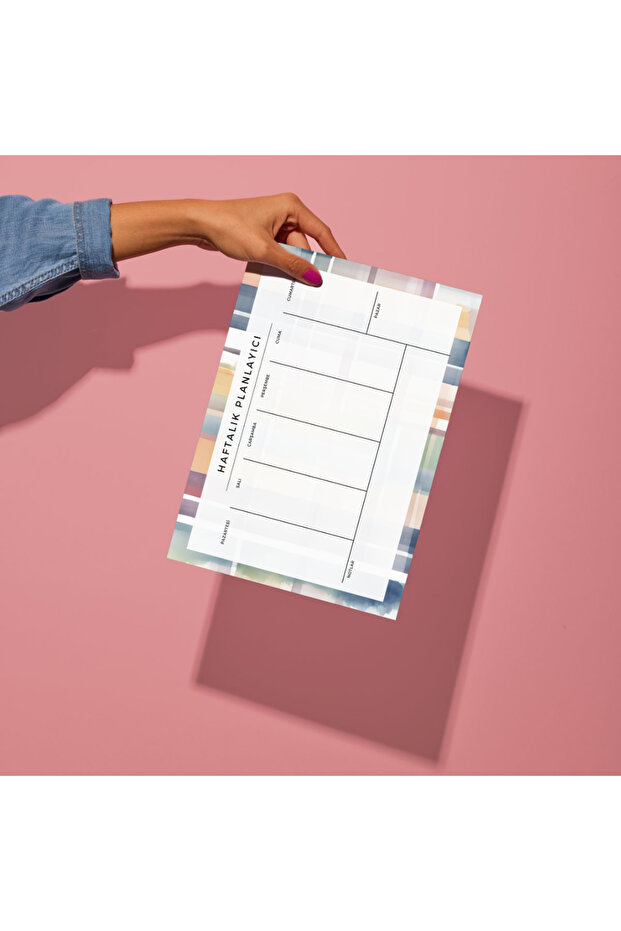 مخطط أسبوعي كبير الحجم - سطح مكتب بنمط قوس قزح - 3