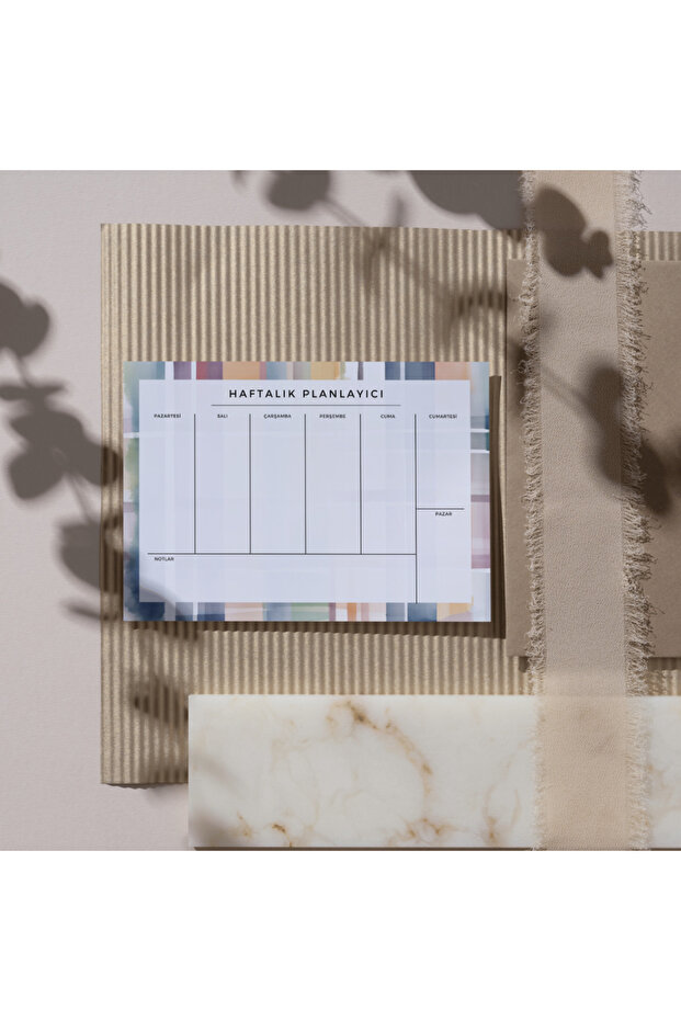 مخطط أسبوعي كبير الحجم - سطح مكتب بنمط قوس قزح - 5