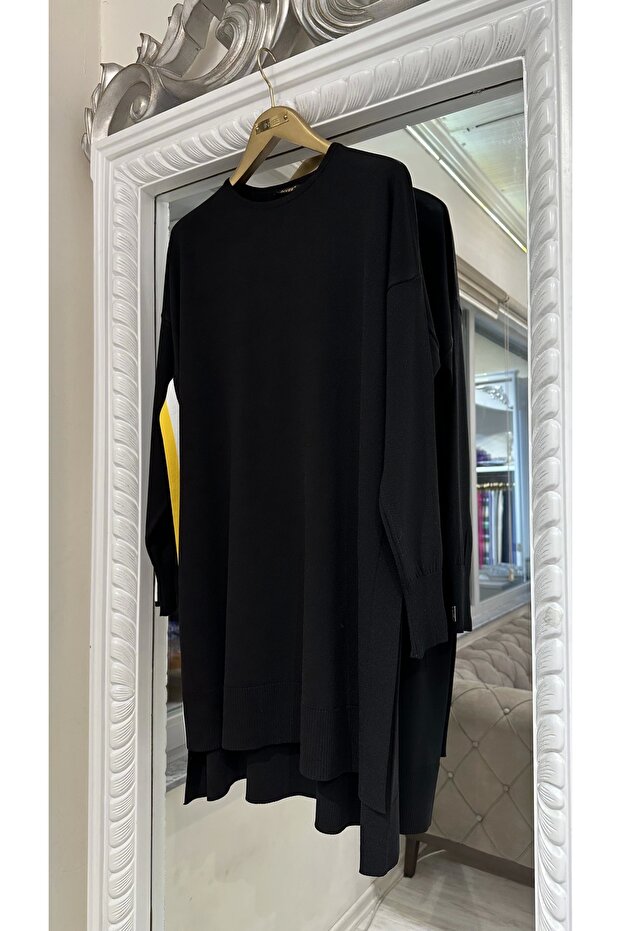 İNVEE 6367 Siyah Triko Tunik - 6