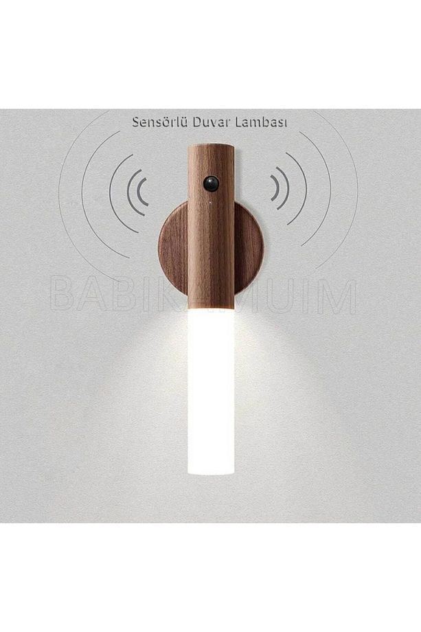 Çubuk Meşale Aplik Cata CT-5250 Kumru Ahşap Renk Şarjlı Sensörlü LED Duvar Aplik Günışığı - 2
