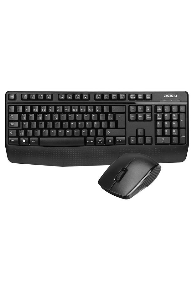 Km-3335 Siyah Ikisi Bir Arada 2 In 1 Kablosuz Q Multimedia Klavye Mouse Set - 1