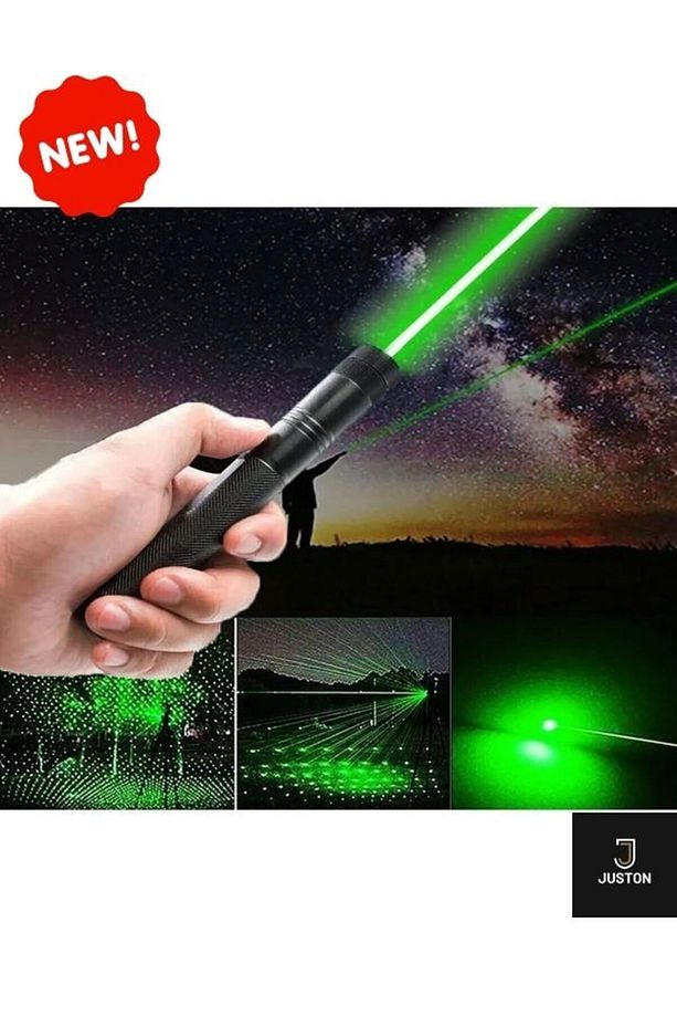 Şarjlı Anahtar Emniyetli Yeşil Lazer Pointer Yüksek Güçlü Lazer Işaretçi - 2
