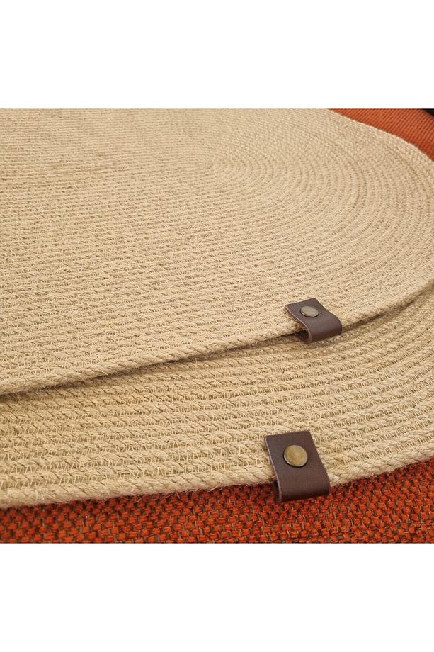 Jüt Paspas, Jüt Kapı Önü Paspası, Hasır Jüt Paspas, İskandinav Tarzı Paspas, Halı, Boho Paspas - 5