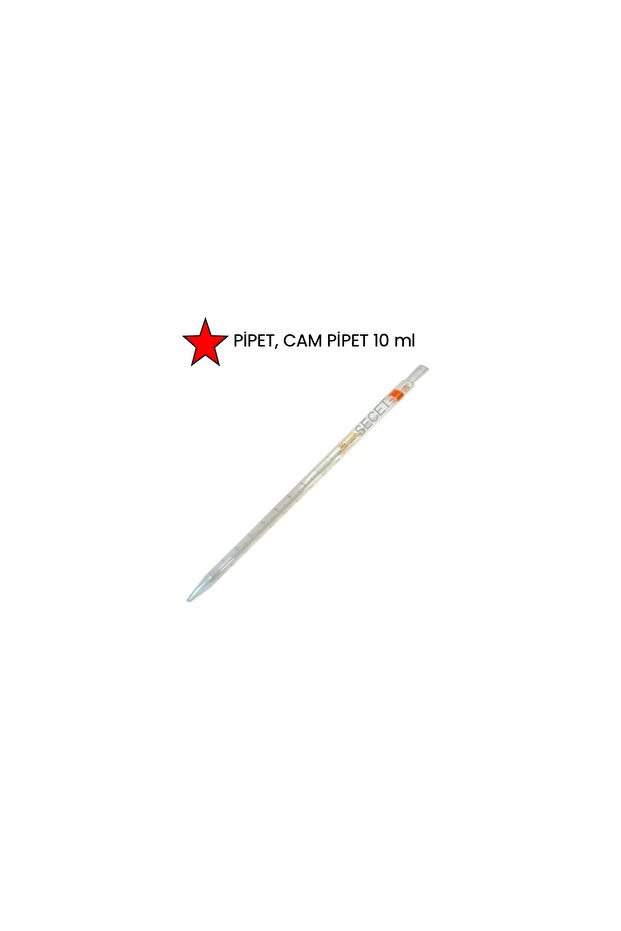 PİPET, 10ml Dereceli Pipet, 10 ml pipet cam dereceli pipet - 1
