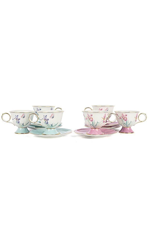 Lilyum Set of 6 Porcelain Coffee Cups 90 Cc