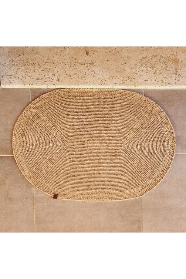 Jüt Paspas, Jüt Kapı Önü Paspası, Hasır Jüt Paspas, İskandinav Tarzı Paspas, Halı, Boho Paspas - 4