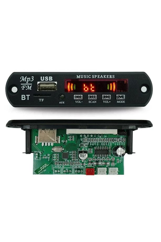 Usb Bluetooth Fm 12v ( 2 Hoparlör Bağlanabilen ) Mp3 Dekoder - 2