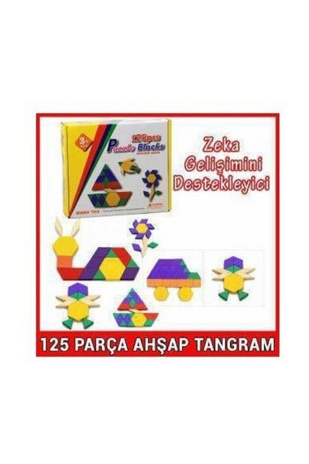 Tangram Hediyeli Ahşap 125 Parça Tangram Puzzle - 3