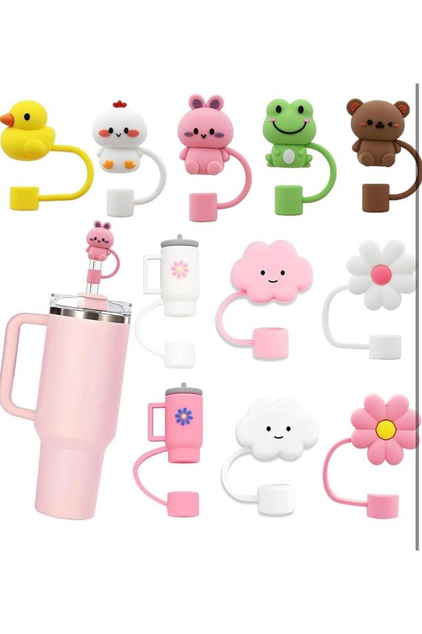 4 Adet Stnly Quencher Için Pipet Kapağı Toz Için Kapak Şekilli Pipet Başlığı - 8