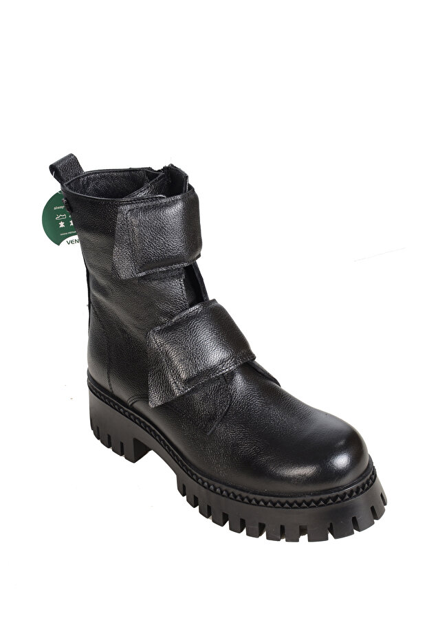 2251816 Siyah Deri Bot - 1