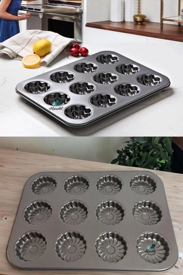 Muffin Kalıbı Kek 12'li Cupcake Çiçek Desenli Kek Kapsülü Yapışmaz Mini Tart Kek Kapsülü 1 Adet - 2