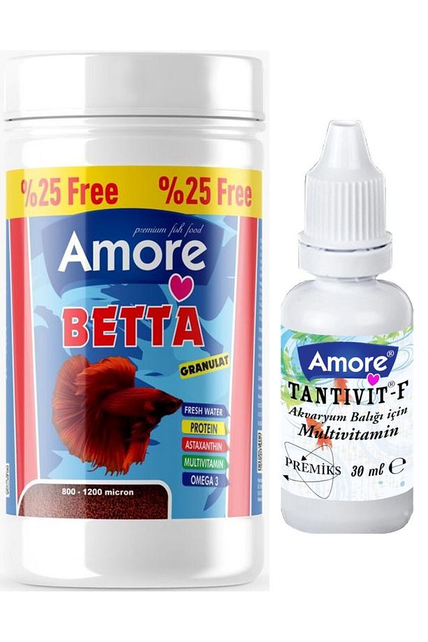 Beta Balığı Yemi 125ml, Lotus Red Algae Colour 100ml Kutu Granül Balık Yemi, Multivitamin - 2