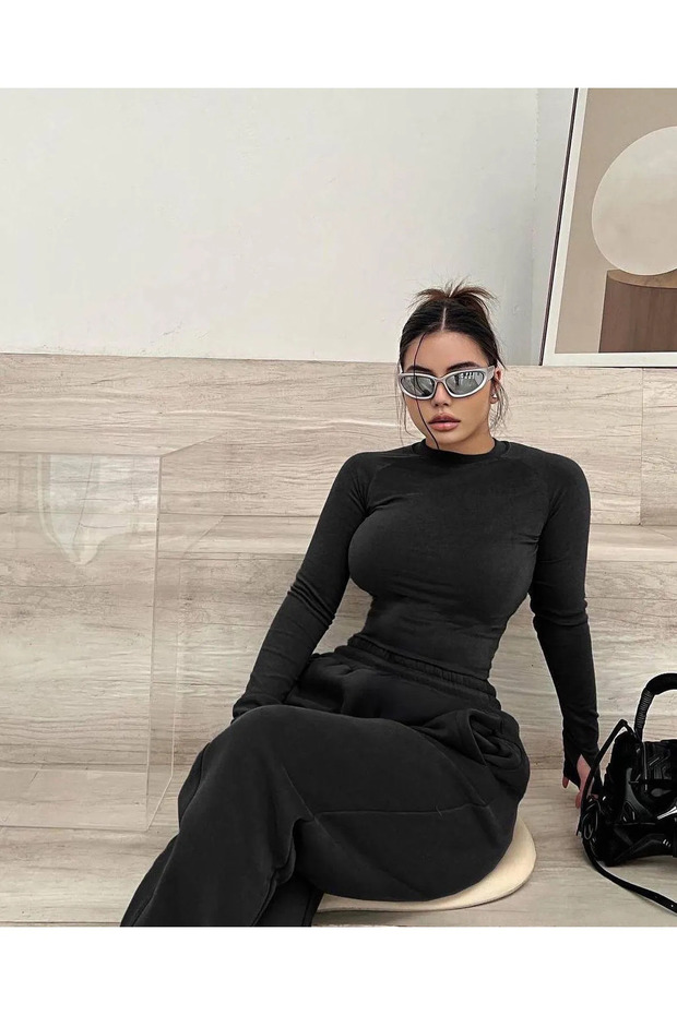 Y2K Gri Basic Bodysuit - 1