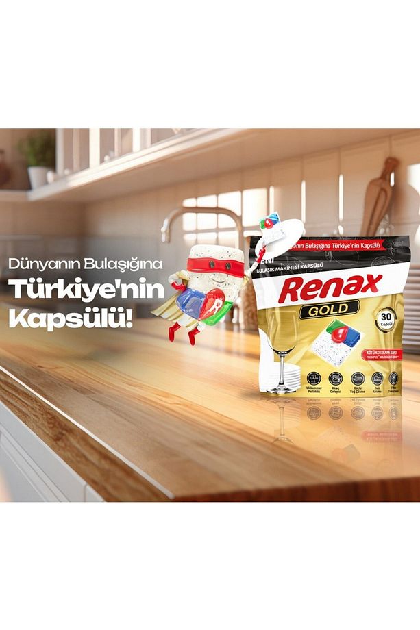 Gold Bulaşık Makinesi Kapsülü Hepsi Bir Arada 30 x 4 Paket 120 li - 4
