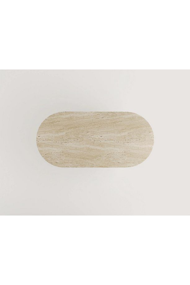 Traverten Oval Masa Sütun Ayak 90x180 Column shell - 5