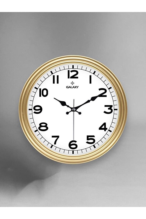 Genel Markalar 200-A Klasik Kadran Gold Renk Sessiz Akar 30 cm Duvar Saati