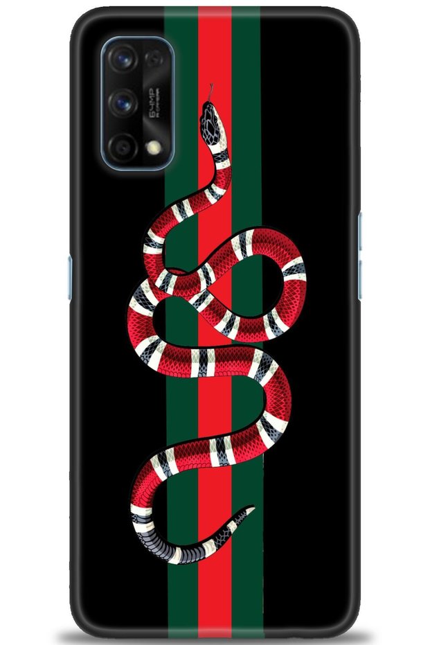 Realme 7 Pro Case Hd Printed Case - Red Green Snake