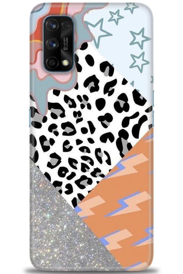 Realme 7 Pro Case Hd Printed Case - Leopard and Lightning + Full Screen Protector