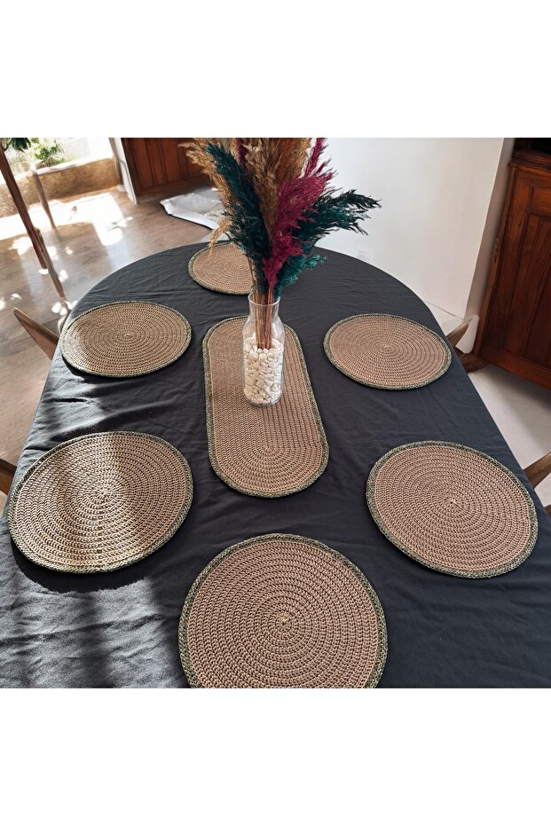 Flat Model Supla Set in Polyester Macrame Thread - 1