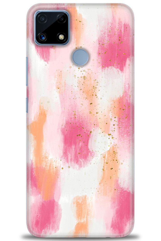 Realme C25S Case Hd Printed Case - Pink Palette + Full Screen Protector