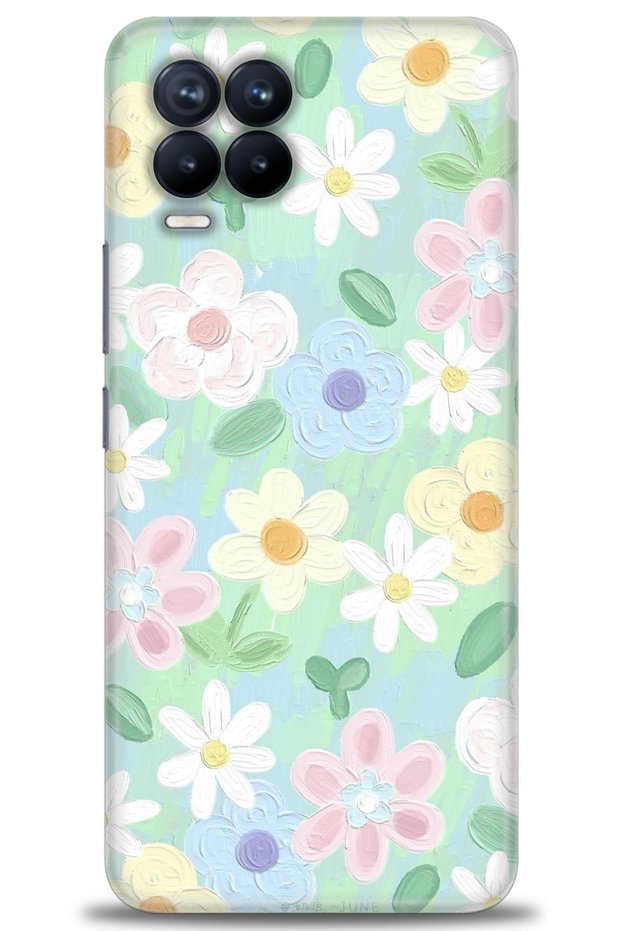 Realme 8 Case Hd Printed Case - Çiçekk