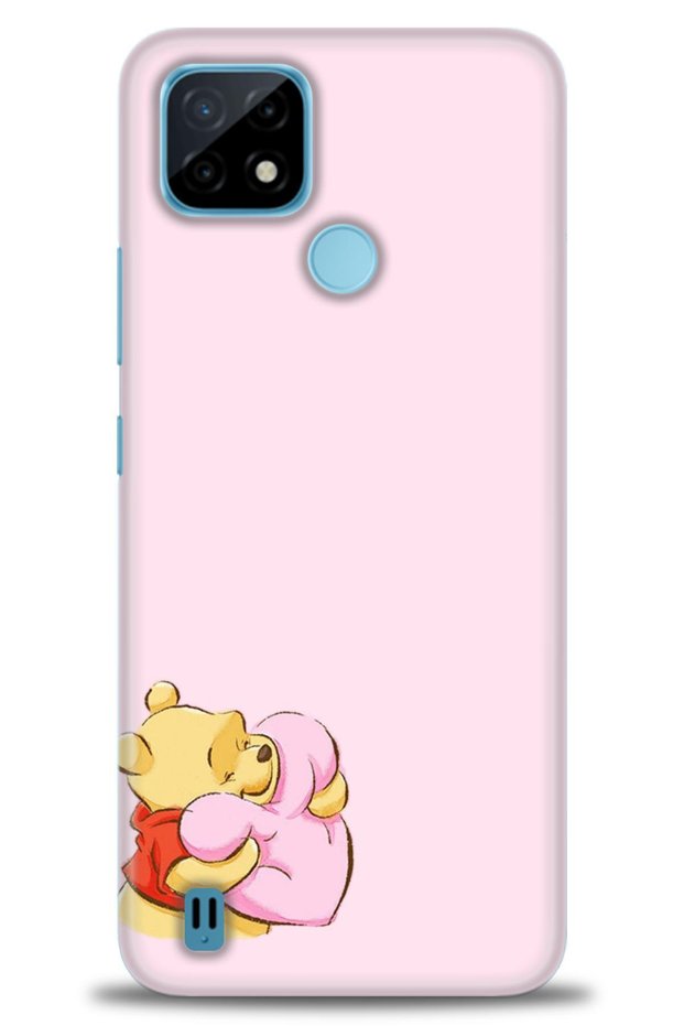 Realme C21 Case Hd Printed Case - Winnie the Pooh Heart + Full Screen Protector