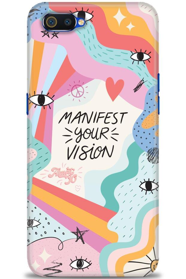 Realme C2 Case Hd Printed Case - Manifest Your Vision + Full Screen Protector