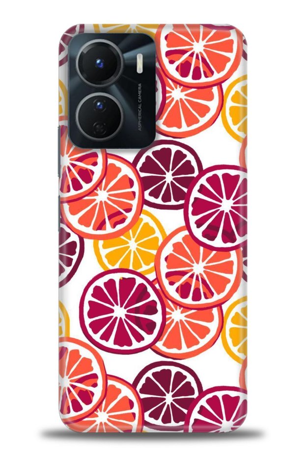 Tecno Spark 9 Pro Case Hd Printed Case - Burgundy Lemon Slices