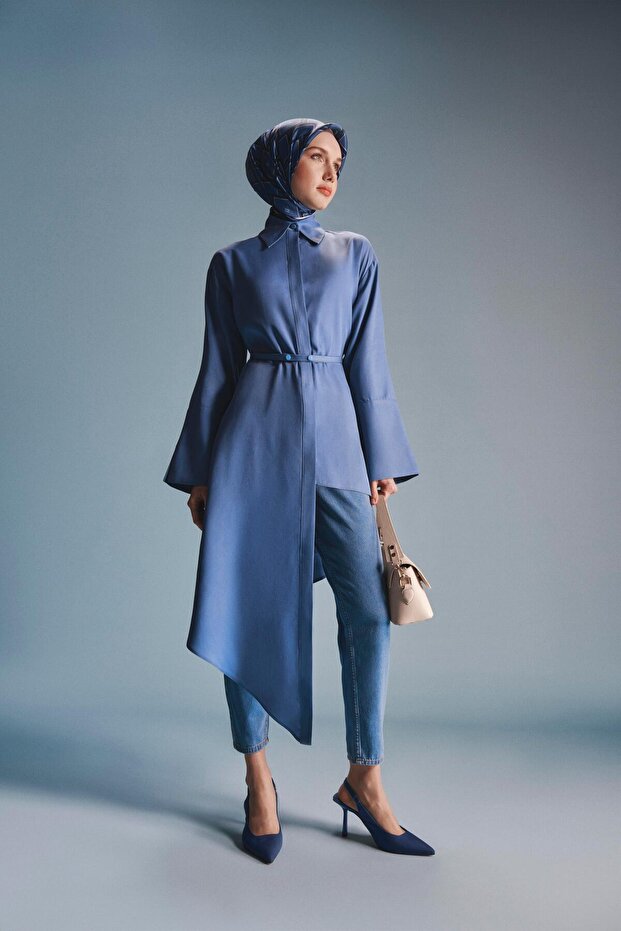 Indigo Asymmetrical Tunic - 24Y4015 Model