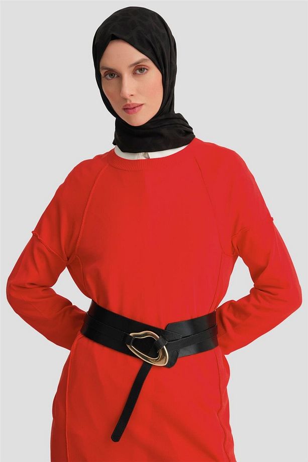 Triko Tunik 24kd2002 Kırmızı - 4