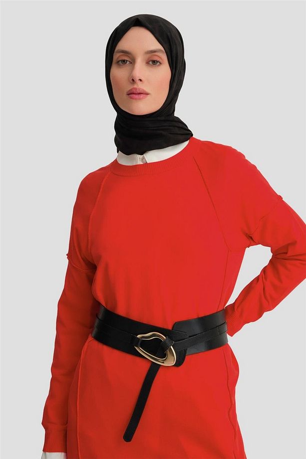 Triko Tunik 24kd2002 Kırmızı - 3
