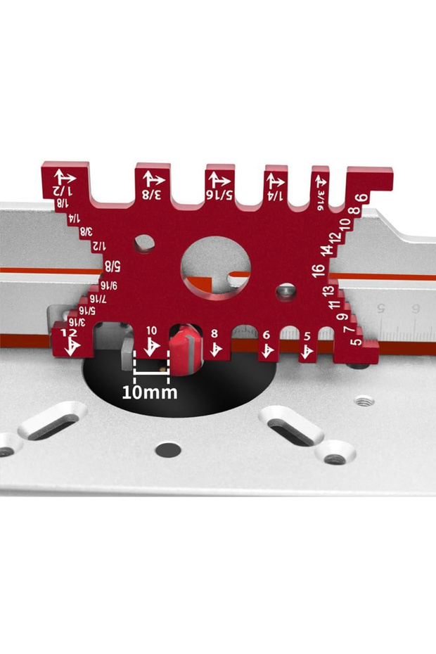 Carpenter Ruler - Router Bit Guide for Swallow Tail, Jig Depth, Gauge Tenon Cutter - 4