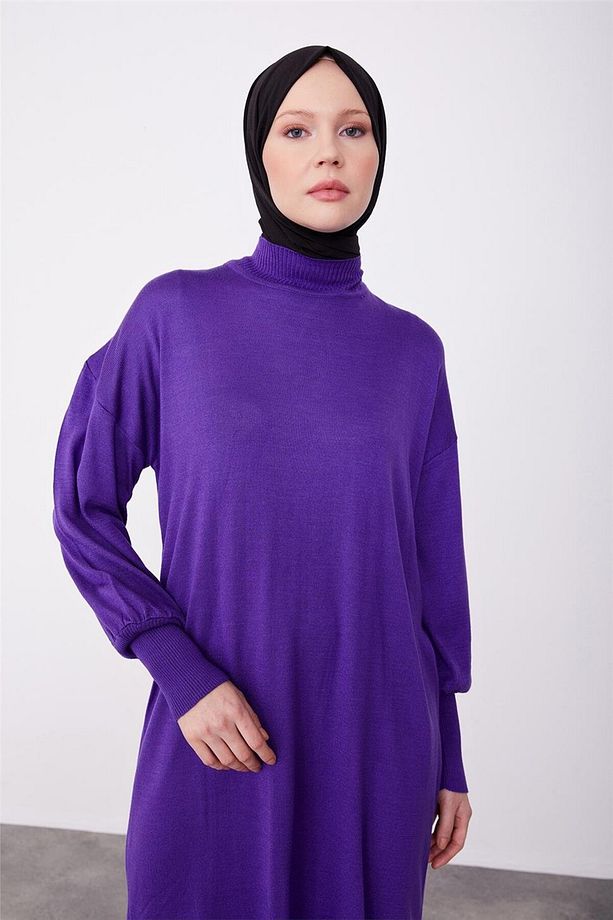 Tunik Elbise 23kd4249 Mor - 4