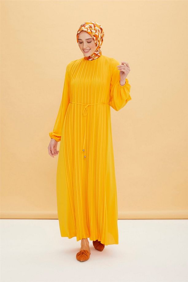 Önü Piliseli Elbise 22y9435 Mango - 3