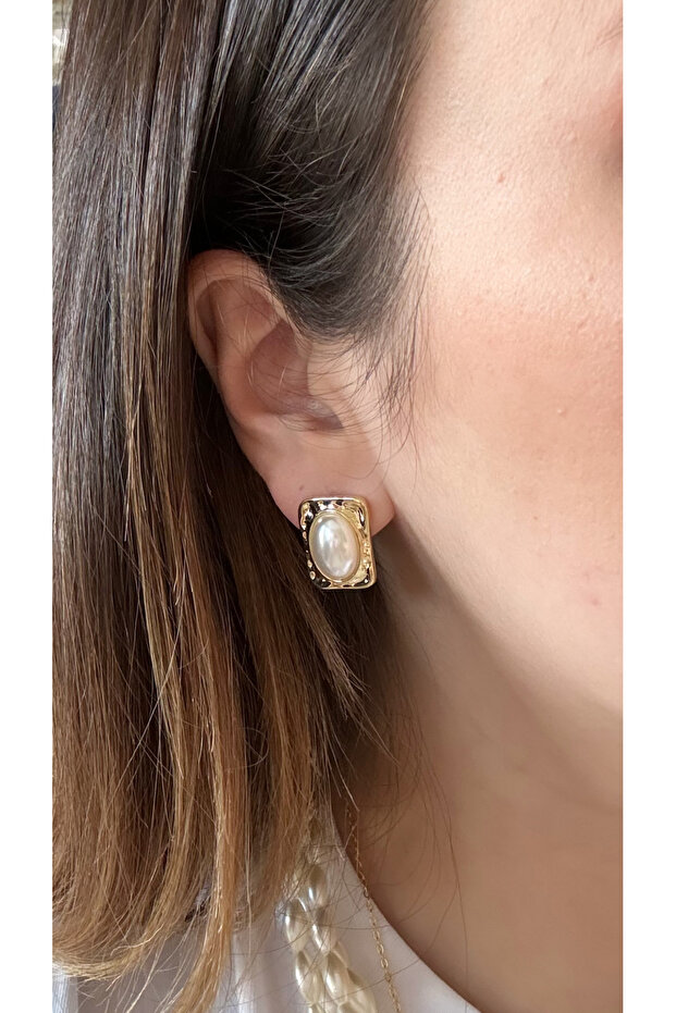 سلسلة خاصة من أقراط اللؤلؤ المستطيلة - 3