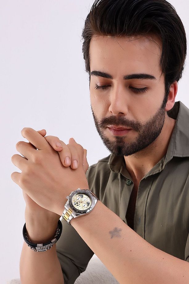 Dignity Premium Altın&gümüş Ipc Kaplama Erkek Kol Saati - 6