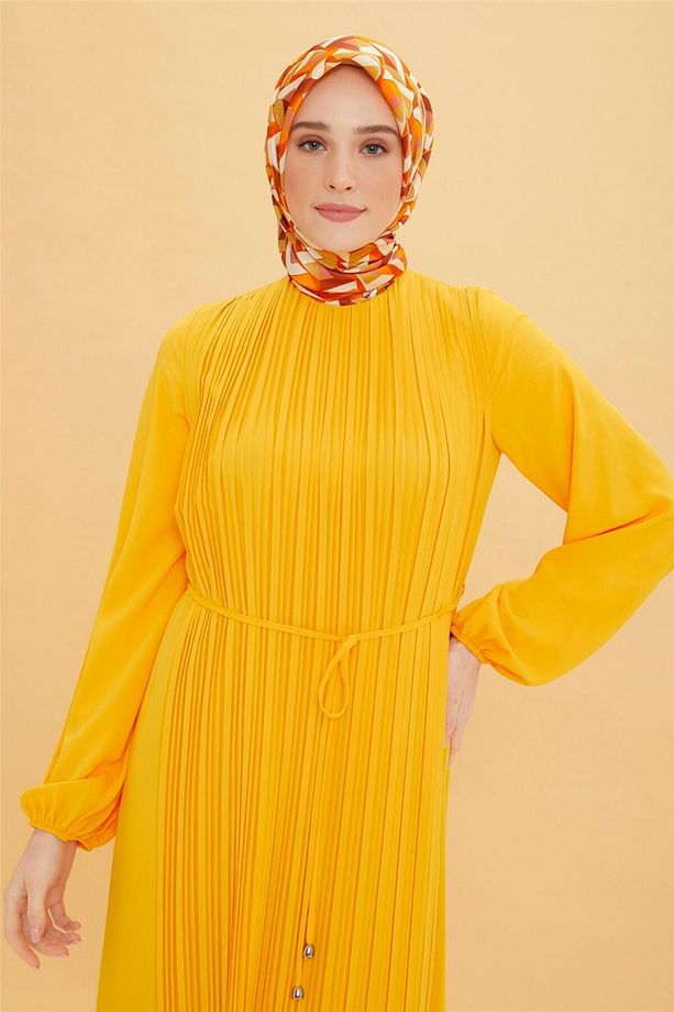 Önü Piliseli Elbise 22y9435 Mango - 4