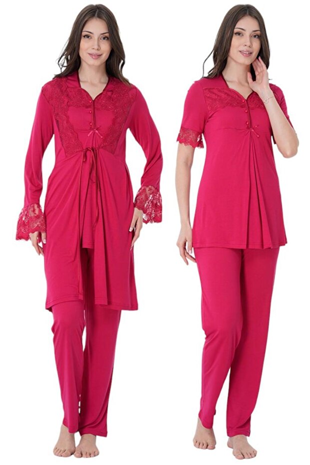 Effortt Cherry Dressing Gown Maternity Maternity Pajama Set