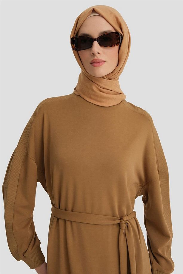 Sweat Elbise 24kd6811 Camel - 3