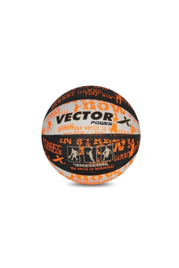 Power Basketball | Multicolor | Size 7 | Rubber | Excellent Grip & Durability