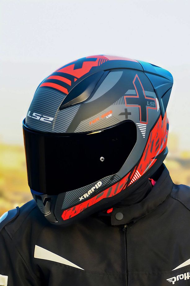 Rapıd 2 Race Xtreet Mat Siyah-kırmızı Kask Spoıler - 5