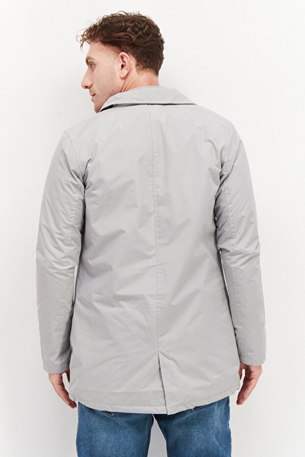 جاكيت باركا سادة للرجال، رمادي - 2