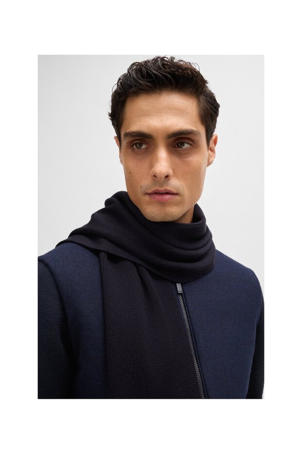 İşlenmemiş yünden raşel örme atkı - 3