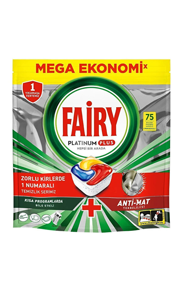 Platinum Plus Bulaşık Makinesi Tableti 75 Li X 3 Adet++Makine Temizleyici Kapsül 2'lı - 4